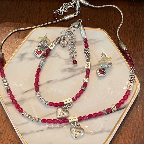 ♥️See new listing with correct earrings Brighton♥️ “LE ROUGE” Rare Jewelry set♥️ - Picture 2 of 10